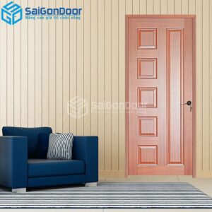 Cửa Gỗ HDF Veneer 6B Căm Xe-HDFV-SGD